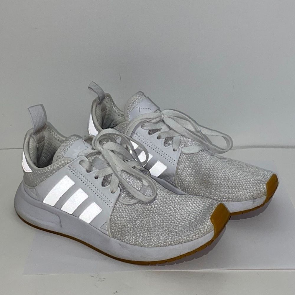 Adidas Kids X_PLR White / Gum‎ Lace-Up Running / Casual Sneakers Size 3.5